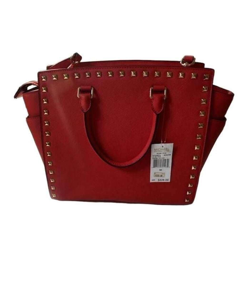 Michael Kors Selma Stud Large N S Tote Mandarin